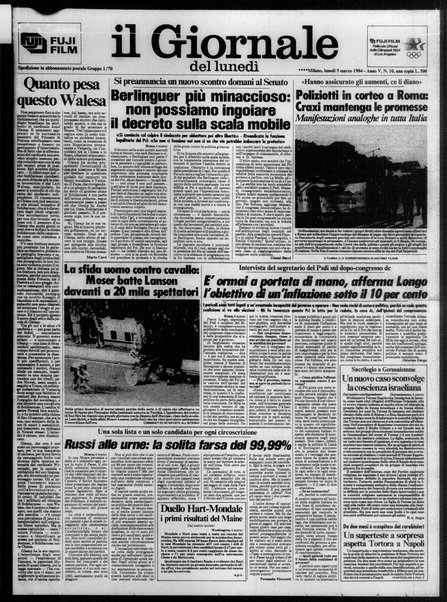 Il giornale del lunedi